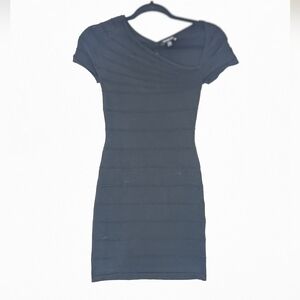 Bebe Mini Dress Black Bodycon Bandage